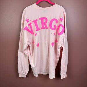 Spirit Jersey Zodiac Astrological Pink Virgo Puff long sleeve crewneck large
